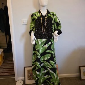 Tropical Luxe Sequin Maxi Dress