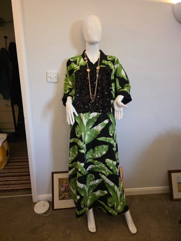 Tropical Luxe Sequin Maxi Dress