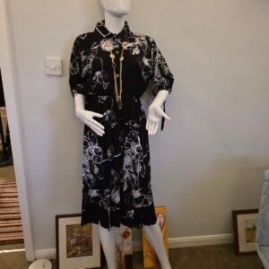 Midnight Bloom Shirt Dress