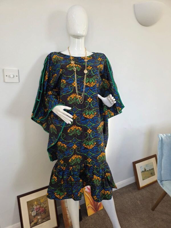 Royal Bloom Ankara Flare Dress