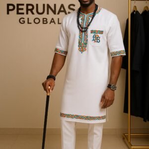 The Royal Ivory Kaftan Set