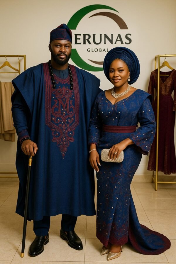 Queen's Elegance Aso-Oke Gown